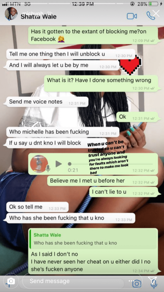 Shatta Michy Elopes with Majesty + Screenshots of Conversation Between Wale And His Girlfriend 5 image1 1