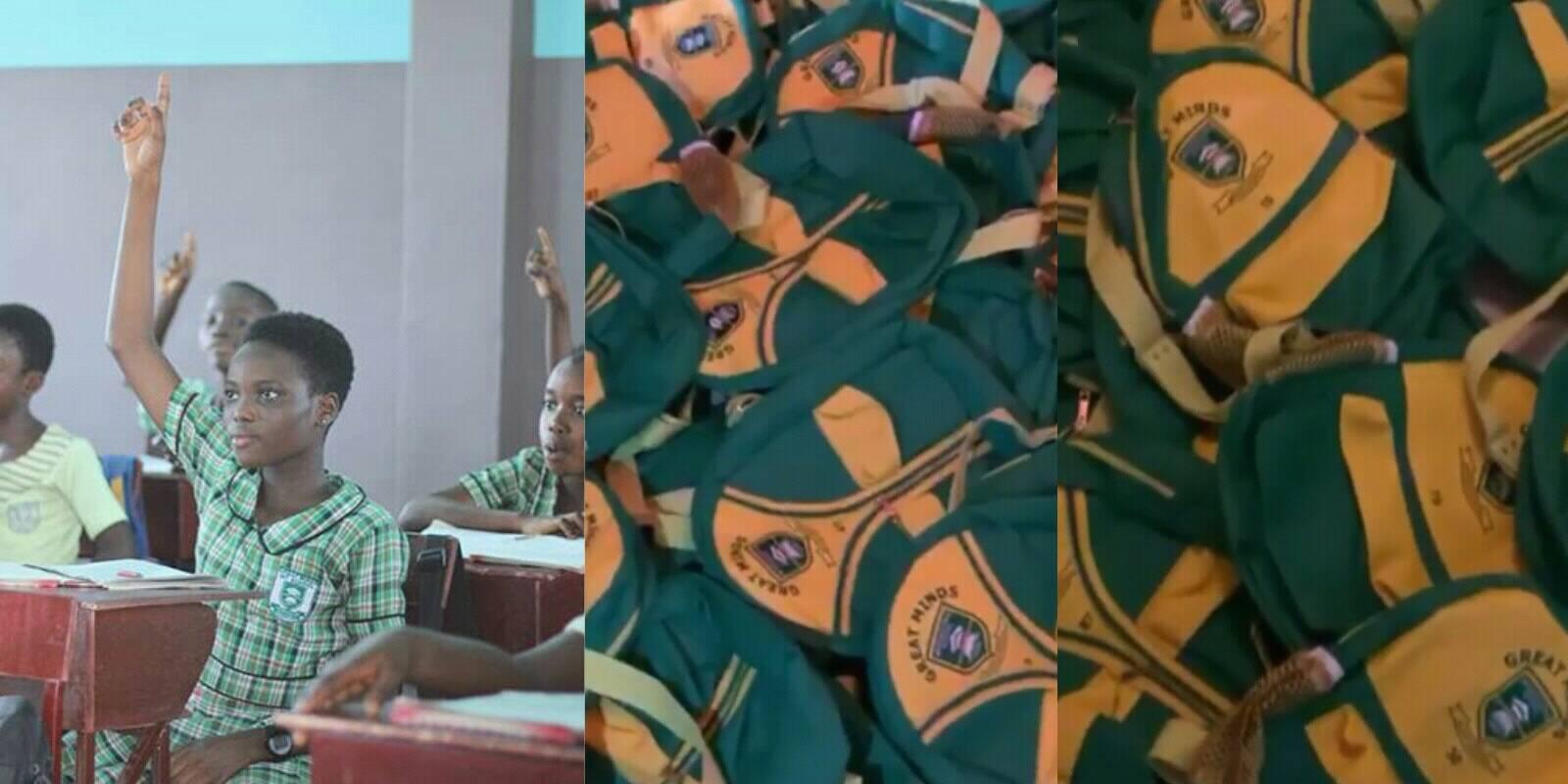 Lilwin buys 1000 school bags for all his Great Minds International School pupils Lilwin buys 1000 school bags for all his Great Minds International School pupils