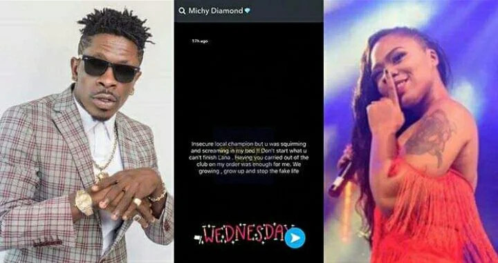 “Insecure Local Champion But…” – Shatta Michy Fires Shatta Wale After He Kissed A Lady On Her Birthday To Mock Her
