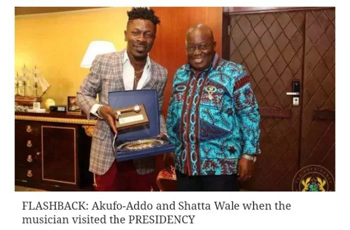 Akufo Addo shuns Shatta Wale after BJ incident, unfollows him on twitter