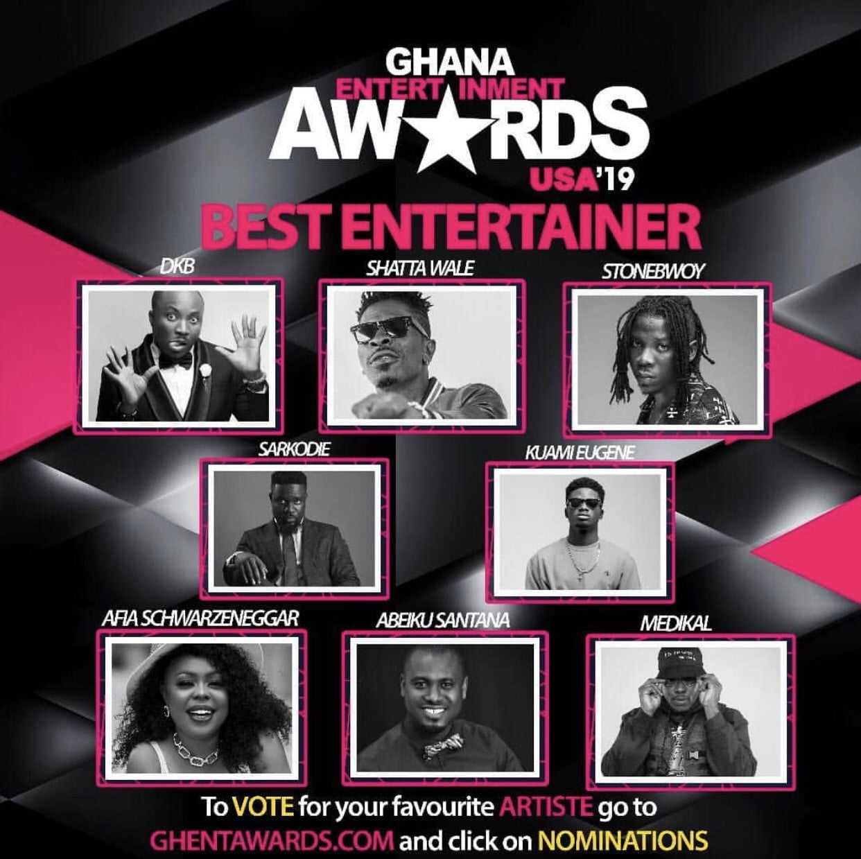 NOMINATIONS FOR 2019 GHANA ENTERTAINMENT AWARDS USA REVEALED | SEE FULL LIST