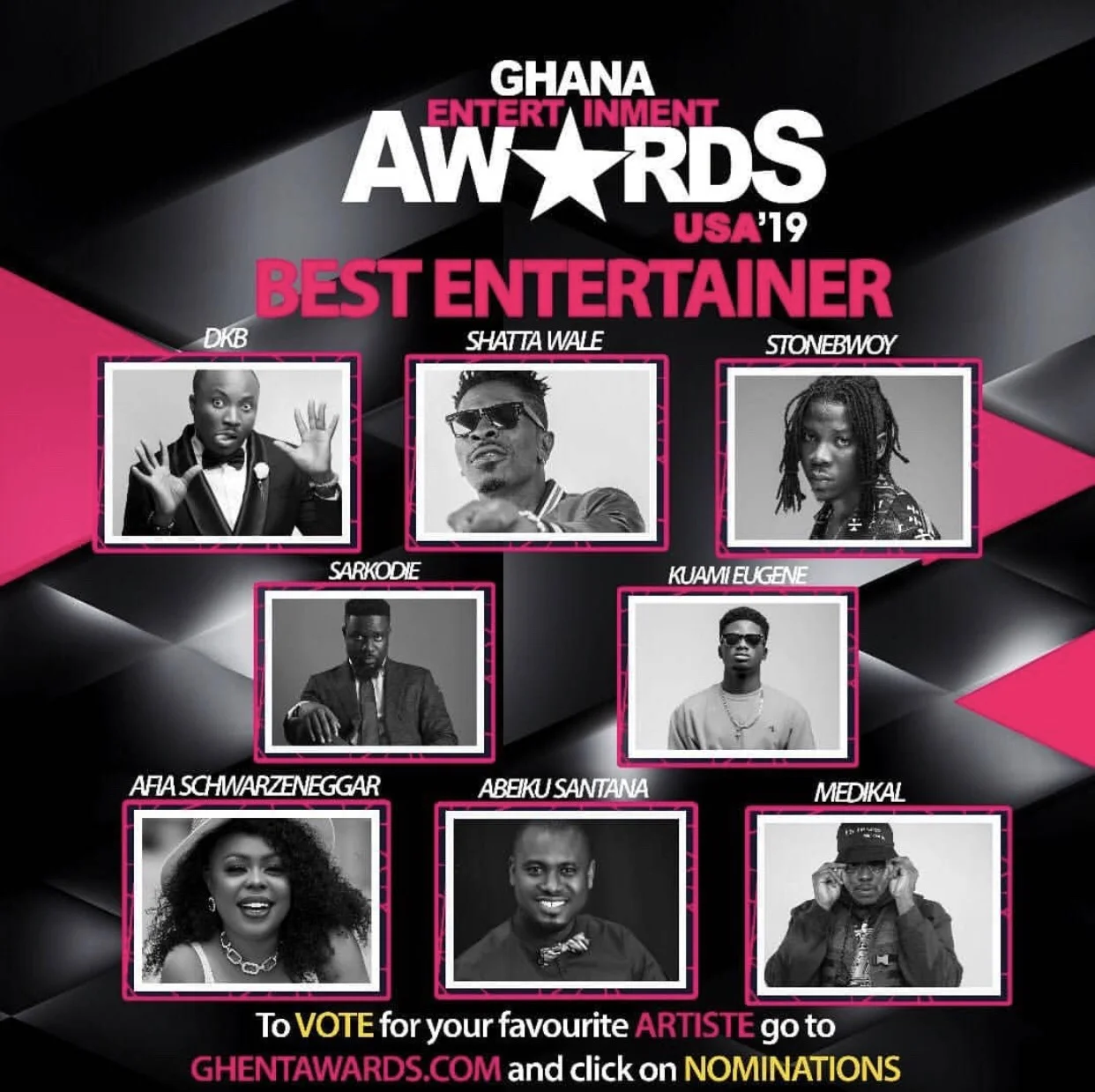 NOMINATIONS FOR 2019 GHANA ENTERTAINMENT AWARDS USA REVEALED | SEE FULL LIST