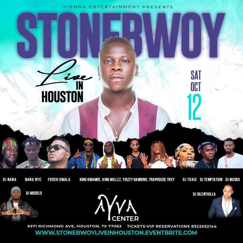 Stonebwoy, Nana NYC and Others To Perform At AYVA Center In Houston