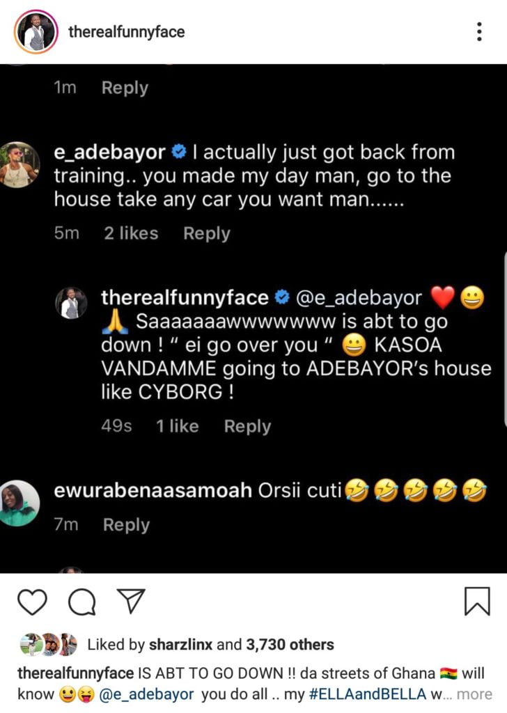 screenshot_20200219-175627_instagram-18728655585380983062-728x1024-1 Adebayor gifts Funny face another brand new ride. (Photos+Video)
