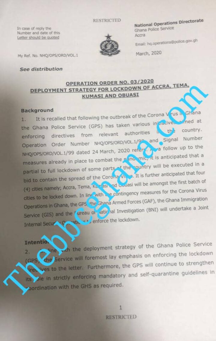 Screenshot_20200327-162602 BREAKING NEWS: Accra, Tema, Kumasi and Obuasi To be Lockdown (+ Official Documents