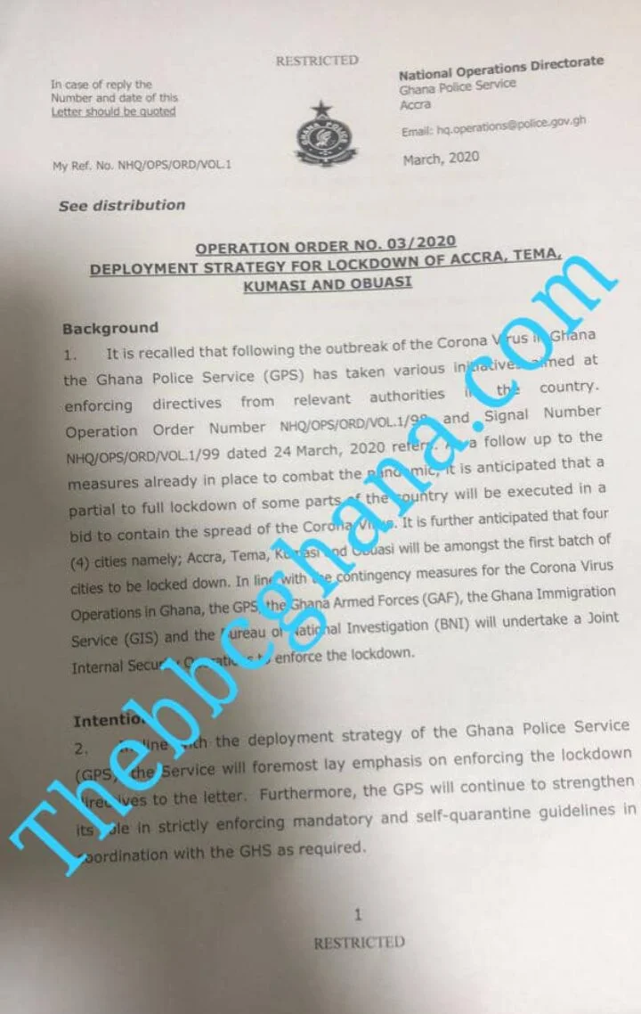 Screenshot_20200327-162602 BREAKING NEWS: Accra, Tema, Kumasi and Obuasi To be Lockdown (+ Official Documents
