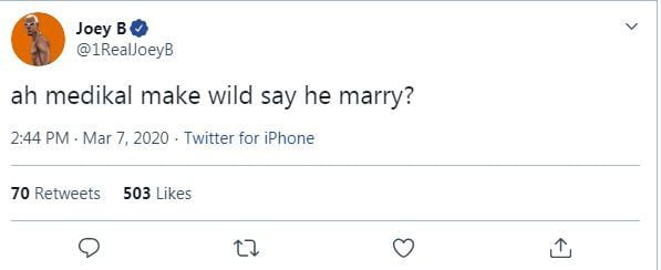joey-b Is Medikal really serious that he’s marrying? – Joey B asks