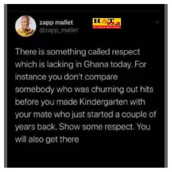 'Show some respect' - Zapp Mallet blasts Sarkodie