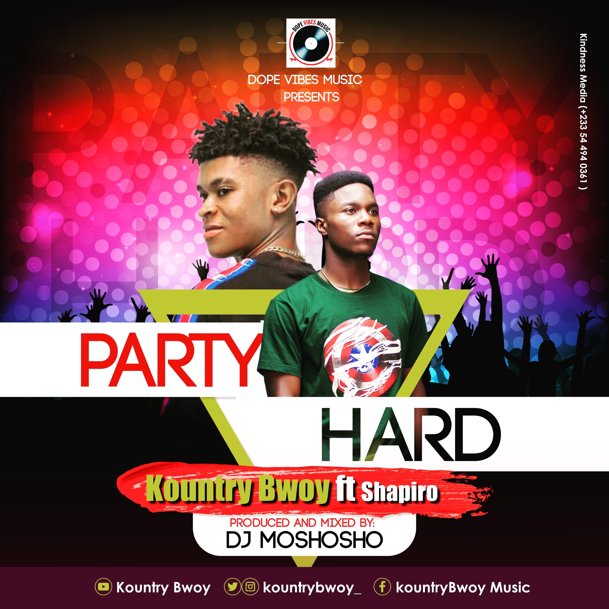 Kountry Bwoy – Party Hard Ft Shapiro (Prod By DJ Moshoho)
