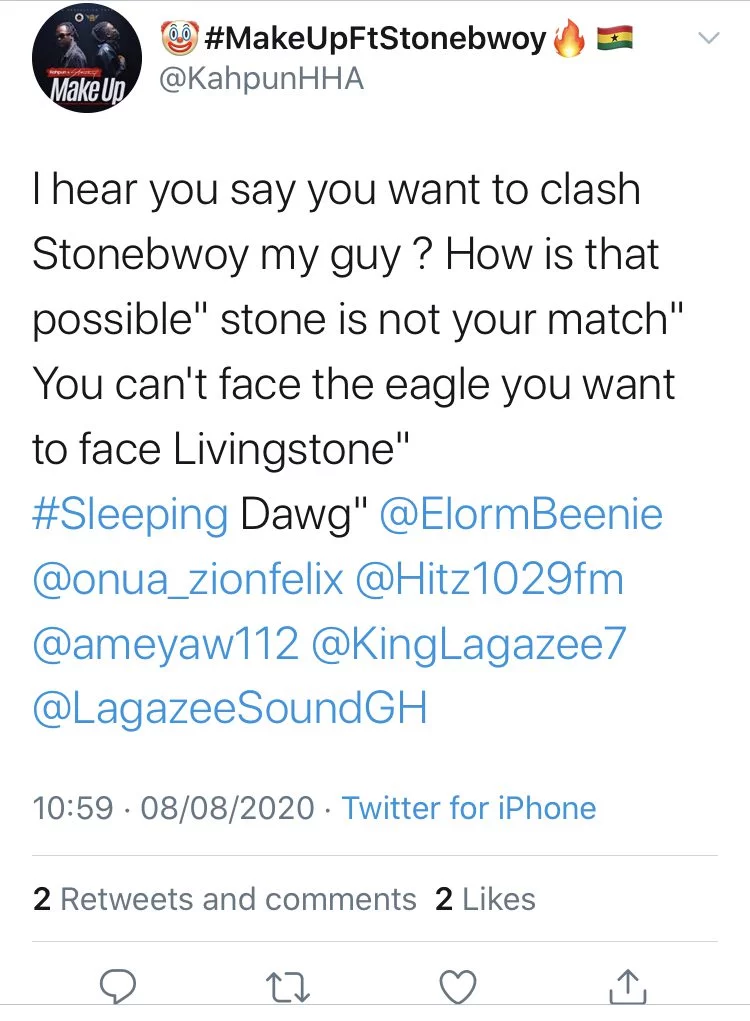 6CB99D76-1BFF-47CD-A18F-4AEEA3008129 If Jupitar is hungry to ‘Clash 2 Crush COVID’, he should face me before Stonebwoy – Kahpun brags
