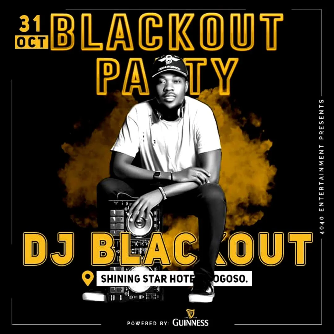Annual Blackout party slated for October 31st at Bogoso.
