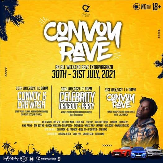 Detailed info you need to know about the Convoy Rave hosted By Kojo Vypa