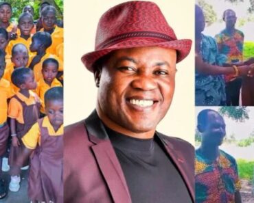 Muzic Mensah donates educational items to support ‘Abutia Sebekofe’ School (+Video)